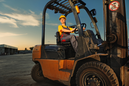 Rider electric forklift